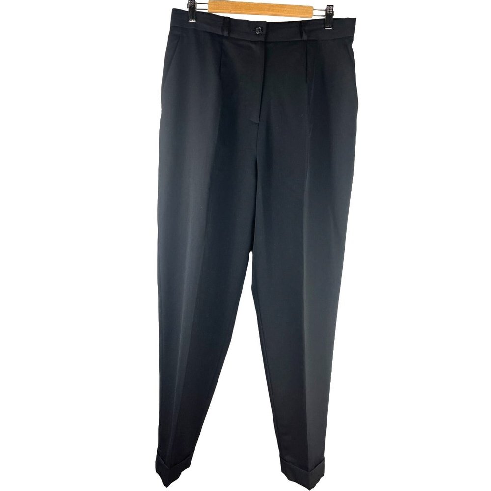 Vintage Classiques Entier 100% Wool Black Pants, Women's Size 16